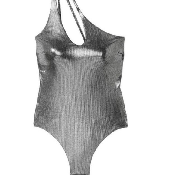 VICTORIA'S SECRET One Piece Swimsuit SILVER SHINE xxl - Picture 3 of 5